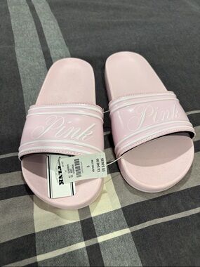 PINK Victoria's Secret Pale Pink Slide Sandals